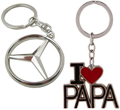 

Alexus Mercedes And Papa Key Chain(Silver)