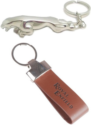 

Alexus Jaguar And Royal Enfield Leather Key Chain(Silver)