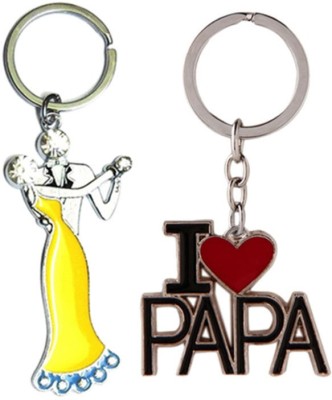 

Alexus Couple B And Papa Key Chain(Silver)