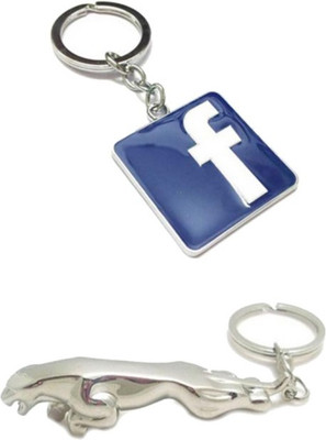

Alexus Facebook And Jaguar Key Chain(Silver)