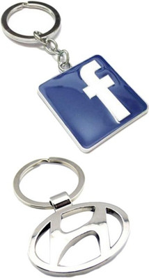 

Alexus Facebook And Hyundai Key Chain(Silver)