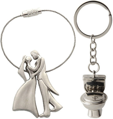

Alexus Couple And Bike A Key Chain(Silver)