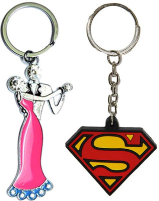 

Alexus Couple A And Royal Enfield Leather Key Chain(Silver)