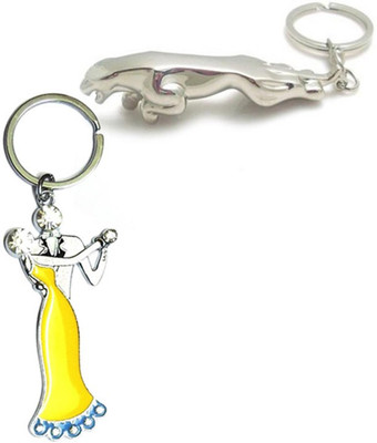 

Alexus Couple B And Jaguar Key Chain(Silver)