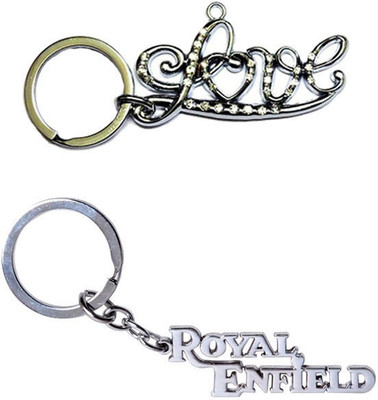 

Alexus Love And Royal Enfield Metal Key Chain(Silver)