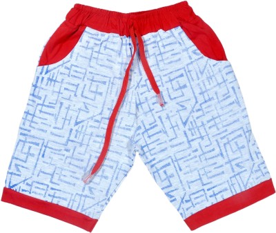 

Hey Baby Short For Boys Casual Geometric Print Cotton(Red, Pack of 1