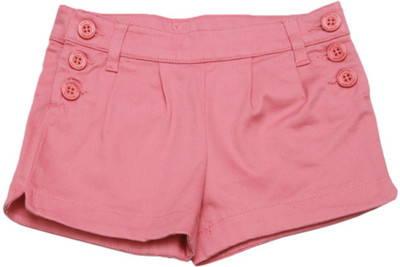 

United Colors of Benetton Short For Girls Casual Solid Cotton(Pink, Pack of 1, S23