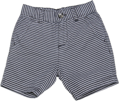 

United Colors of Benetton Short For Boys Casual Striped Cotton(Grey, Pack of 1, 903