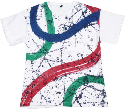 

United Colors of Benetton Boys Solid Cotton T Shirt(White, Pack of 1, 901