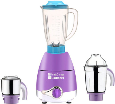 

SilentPowerSunmeet ABS Plastic LPMG17_285 600 W Juicer Mixer Grinder(Lavender, 3 Jars)