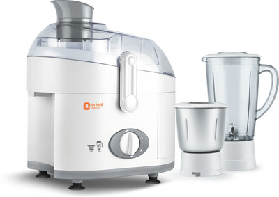 

Orient Electric Astra | JMAS50G2 500 W Juicer Mixer Grinder(White and Grey, 2 Jars)