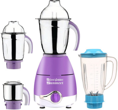 

SilentPowerSunmeet ABS Plastic LPMG17_289 750 W Juicer Mixer Grinder(Lavender, 4 Jars)