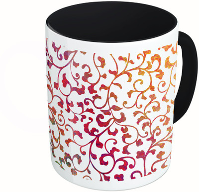 

MiiCreations Printed Two Tone Black And White Design Ceramic Mug(325 ml)