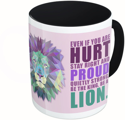 

MiiCreations Printed Two Tone Black And White Quotations Ceramic Mug(325 ml)