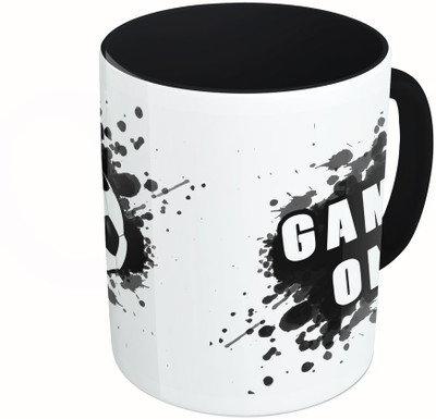 

MiiCreations Printed Two Tone Black And White Game On Ceramic Mug(325 ml)