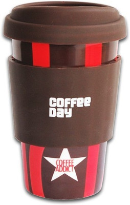 

Café Coffee Day Ceramic - C Addict Ceramic Mug(400 ml), Brown;red;white