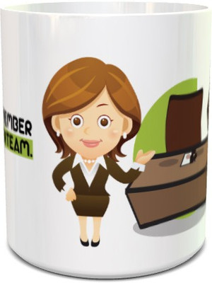 

Hueslab Corporate Awards Proud Member of a Superteam for Girl Bone China Mug(328 ml), Multicolor
