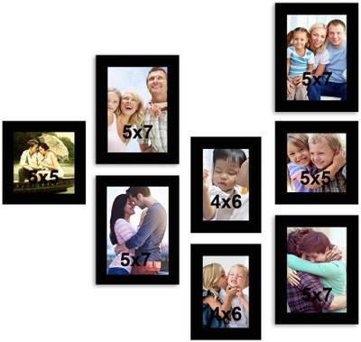 

MakeHomeHappy MDF Photo Frame(Black, 8 Photos)