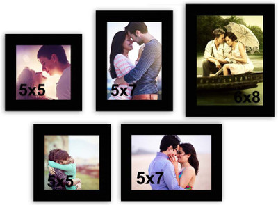 

MakeHomeHappy MDF Photo Frame(Black, 5 Photos)