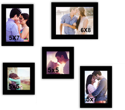 

MakeHomeHappy MDF Photo Frame(Black, 5 Photos)