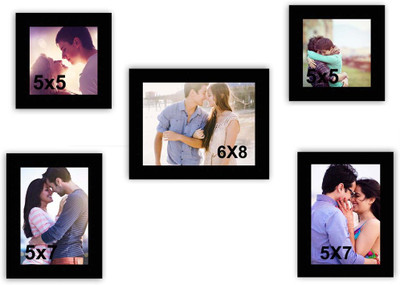 

MakeHomeHappy MDF Photo Frame(Black, 5 Photos)