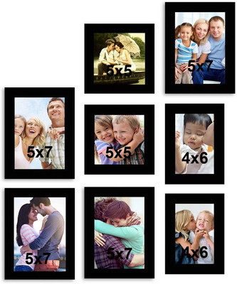 

MakeHomeHappy MDF Photo Frame(Black, 8 Photos)