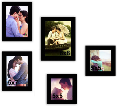 

MakeHomeHappy MDF Photo Frame(Black, 5 Photos)