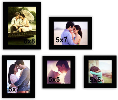 

MakeHomeHappy MDF Photo Frame(Black, 5 Photos)