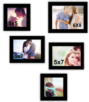 

MakeHomeHappy MDF Photo Frame(Black, 5 Photos)