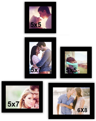 

MakeHomeHappy MDF Photo Frame(Black, 5 Photos)