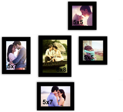 

MakeHomeHappy MDF Photo Frame(Black, 5 Photos)