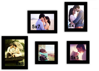 

MakeHomeHappy MDF Photo Frame(Black, 5 Photos)