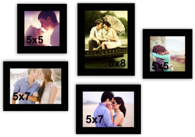 

MakeHomeHappy MDF Photo Frame(Black, 5 Photos)