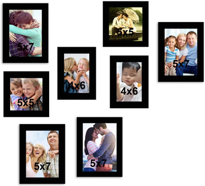 

MakeHomeHappy MDF Photo Frame(Black, 8 Photos)