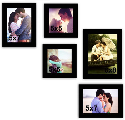 

MakeHomeHappy MDF Photo Frame(Black, 5 Photos)