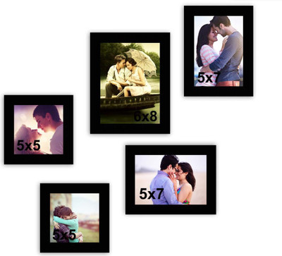 

MakeHomeHappy MDF Photo Frame(Black, 5 Photos)