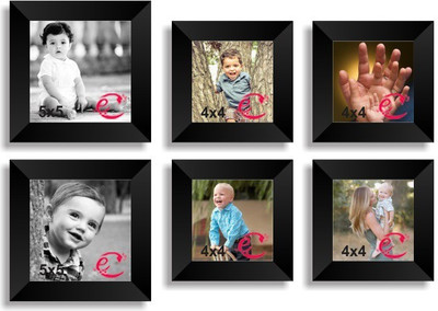 

eCraftIndia Wood Photo Frame(Black, 6 Photos)