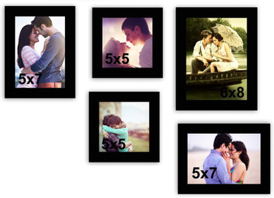 

MakeHomeHappy MDF Photo Frame(Black, 5 Photos)