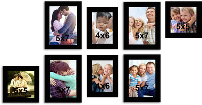 

MakeHomeHappy MDF Photo Frame(Black, 8 Photos)