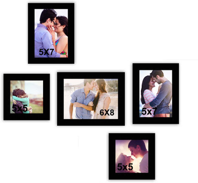 

MakeHomeHappy MDF Photo Frame(Black, 5 Photos)