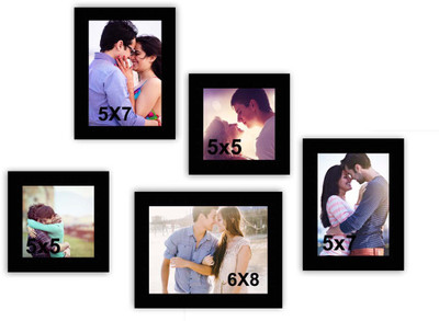 

MakeHomeHappy MDF Photo Frame(Black, 5 Photos)