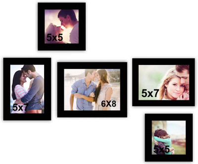

MakeHomeHappy MDF Photo Frame(Black, 5 Photos)