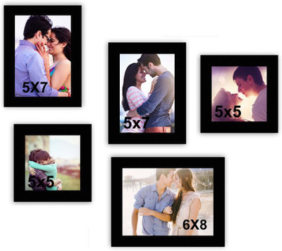 

MakeHomeHappy MDF Photo Frame(Black, 5 Photos)