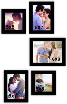 

MakeHomeHappy MDF Photo Frame(Black, 5 Photos)