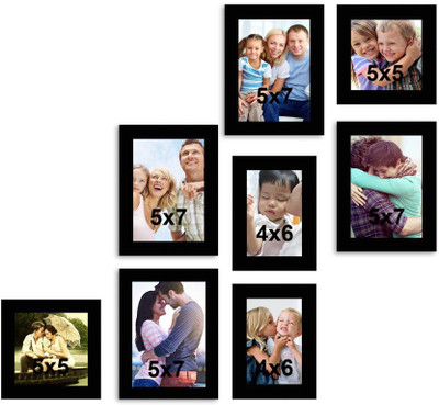 

MakeHomeHappy MDF Photo Frame(Black, 8 Photos)