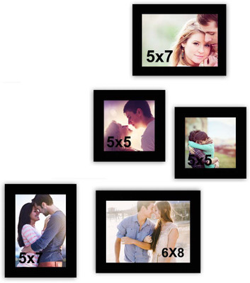 

MakeHomeHappy MDF Photo Frame(Black, 5 Photos)