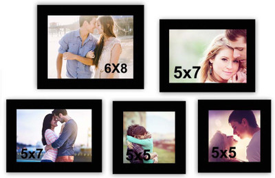 

MakeHomeHappy MDF Photo Frame(Black, 5 Photos)
