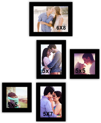 

MakeHomeHappy MDF Photo Frame(Black, 5 Photos)