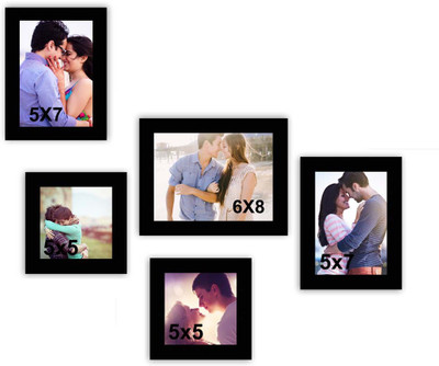 

MakeHomeHappy MDF Photo Frame(Black, 5 Photos)
