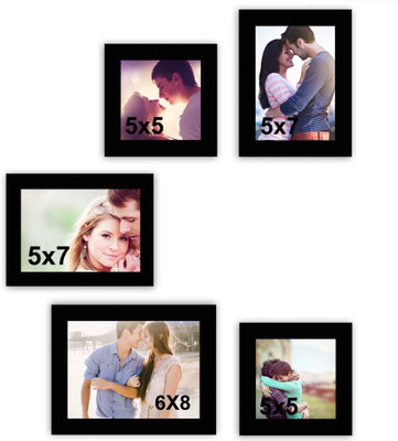 

MakeHomeHappy MDF Photo Frame(Black, 5 Photos)